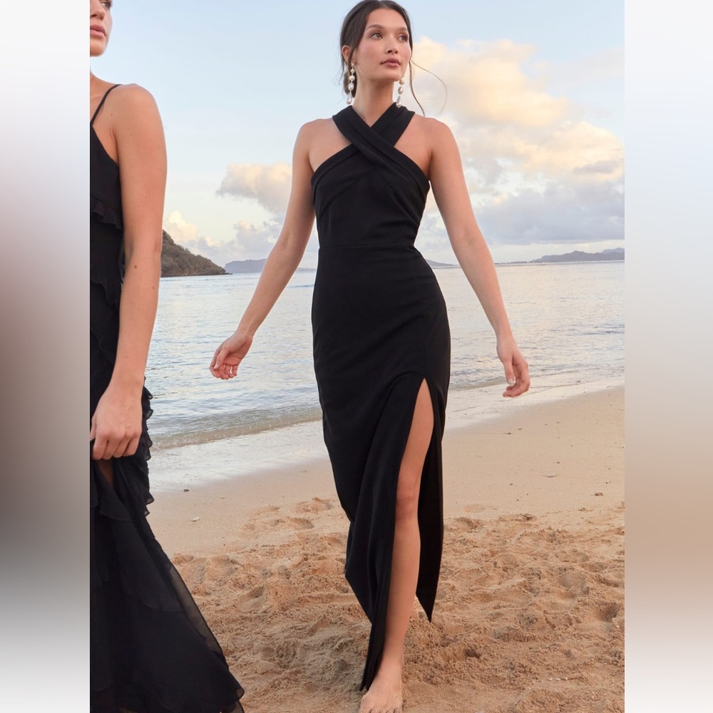 Lulu’s Head to Cocktail Hour Maxi Dress Black